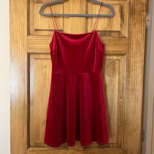 Urban Outfitters Velvet Red Dress